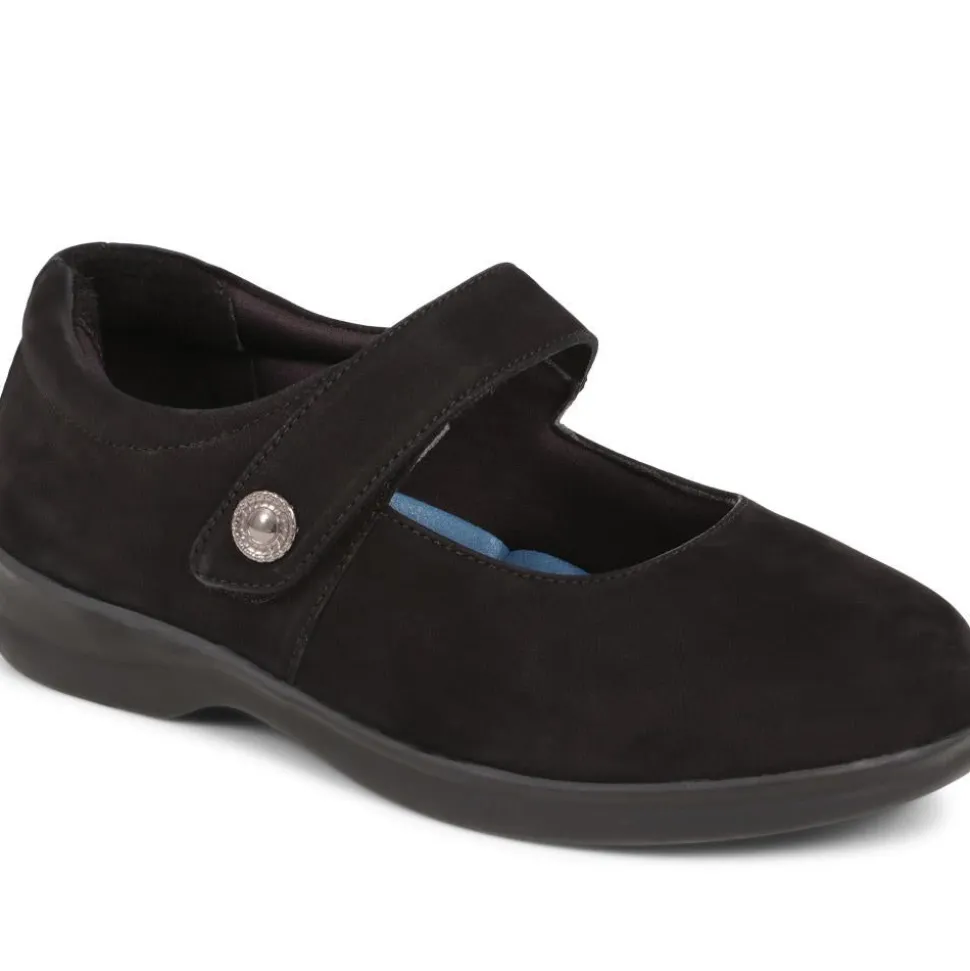 Extra Wide Fit Touch Fasten Shoes - Black