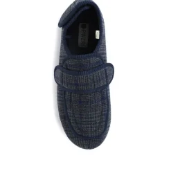 Extra Wide Fully Adjustable Slippers - Navy Multi