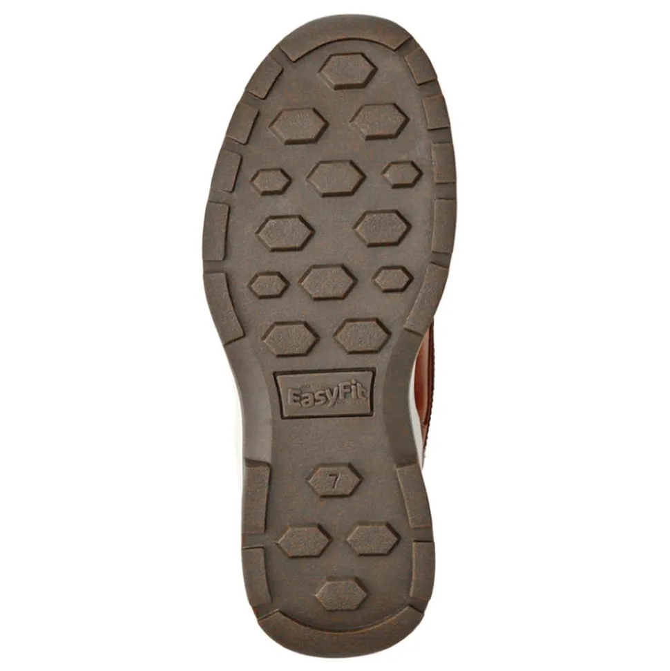 Extra-Wide Leather Casual Shoes - Cognac