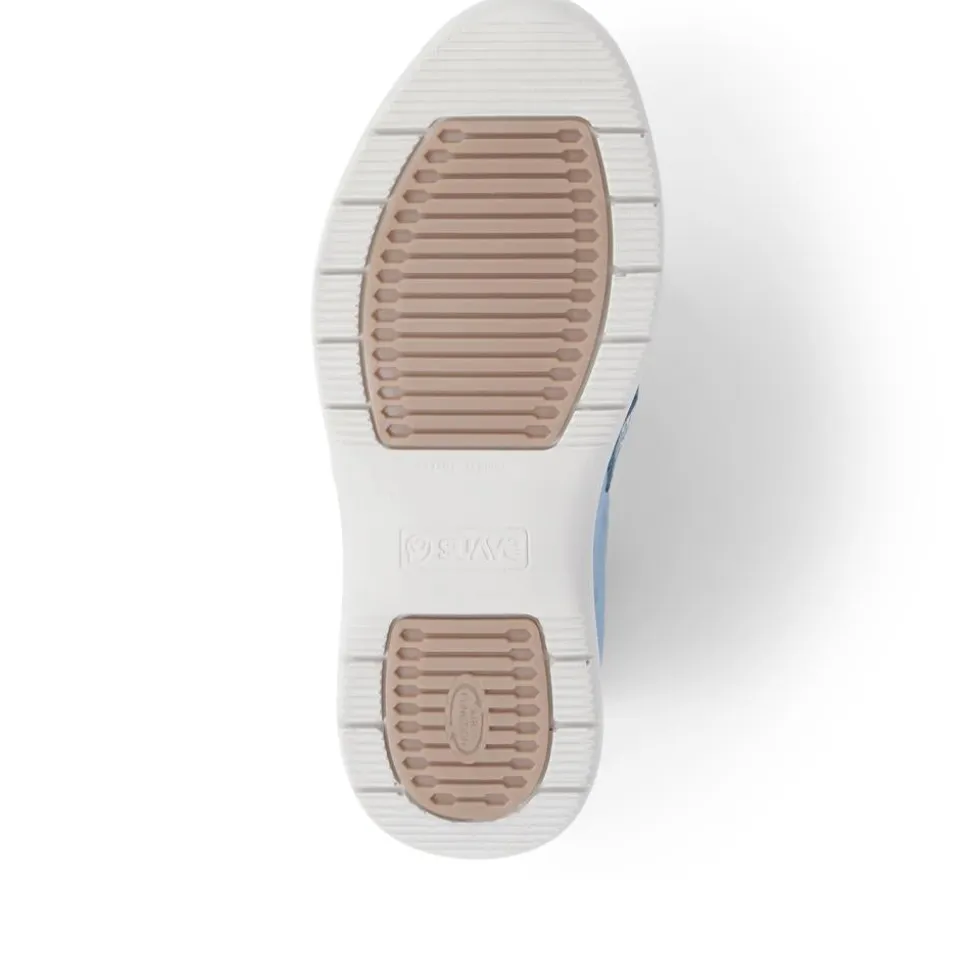 Extra-Wide Leather Mary Janes - Blue