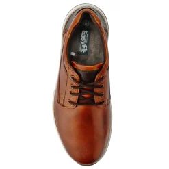 Extra-Wide Memory Foam Lace-Up Shoes - Cognac