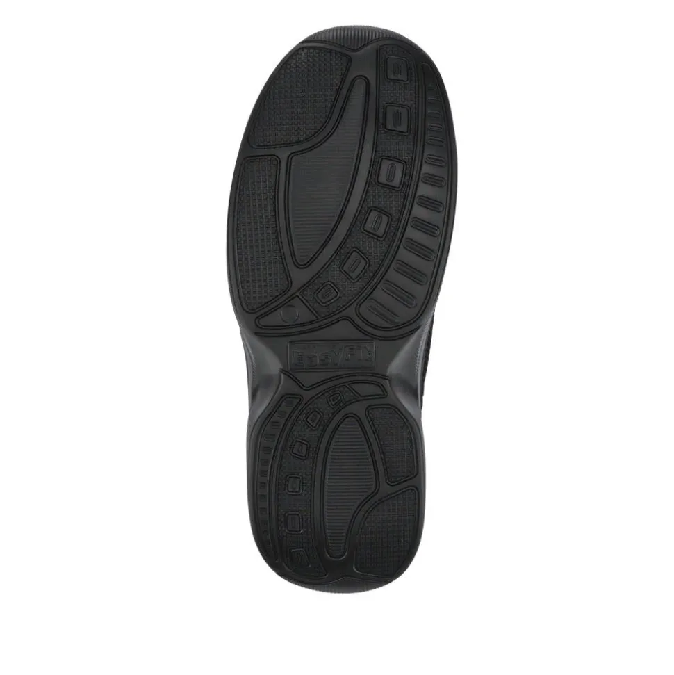 Extra-Wide Slip-On Shoes - Black