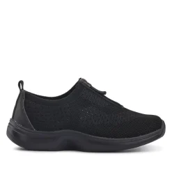 Extra-Wide Slip-On Shoes - Black