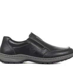 Extra-Wide Slip-On Shoes - Black