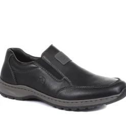 Extra-Wide Slip-On Shoes - Black