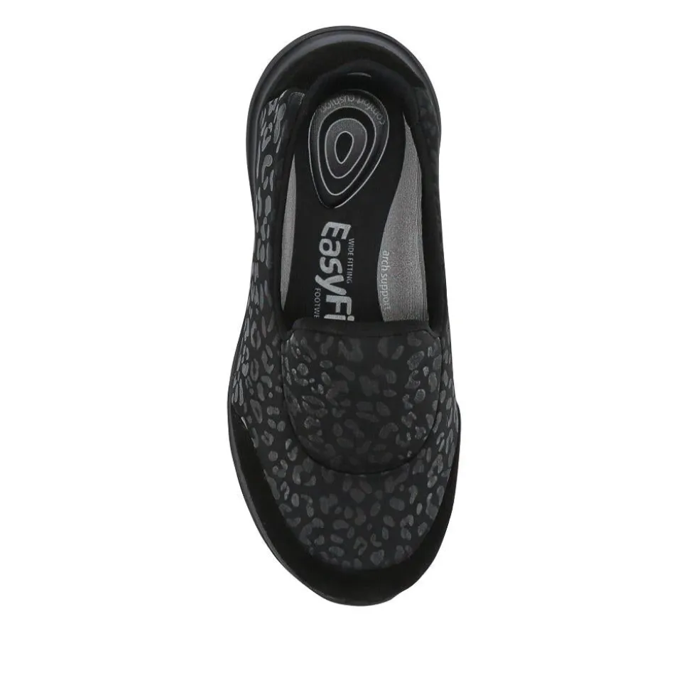 Extra-Wide Slip-On Shoes - Black