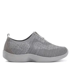 Extra-Wide Slip-On Shoes - Light Grey