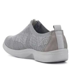 Extra-Wide Slip-On Shoes - Light Grey