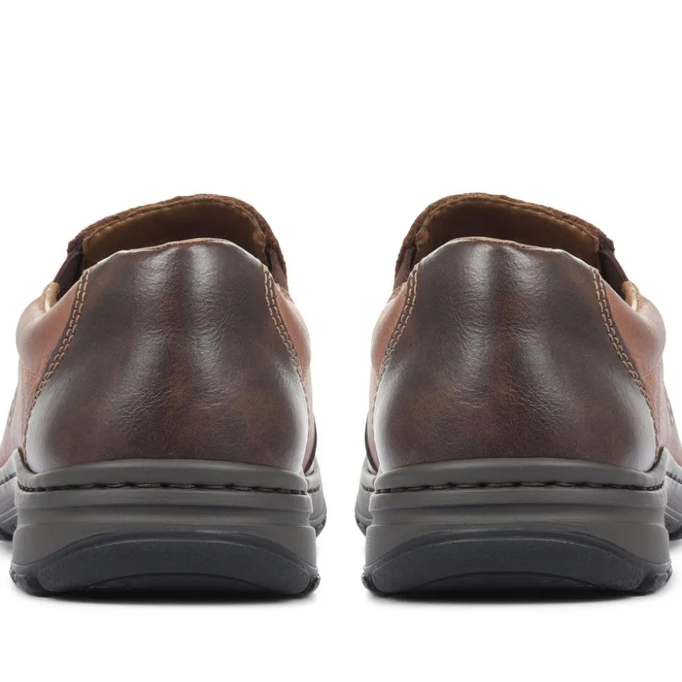 Extra-Wide Slip-On Shoes - Tan Multi