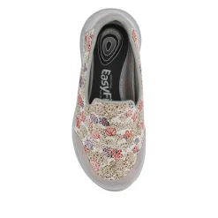 Extra-Wide Slip-On Shoes - White Floral
