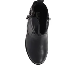 Extra-Wide Slouch Ankle Boots - Black