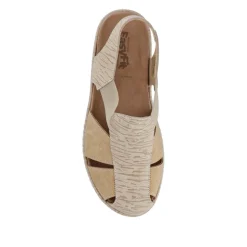 Extra-Wide Stretch-Fit Sandals - Beige