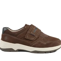 Extra-Wide Stretch Touch-Fasten Shoes - Brown