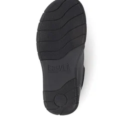Extra-Wide Touch-Fasten Monk Shoes - Black
