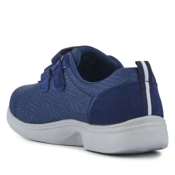 Extra-Wide Touch-Fasten Monk Shoes - Navy