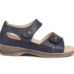 Extra-Wide Touch-Fasten Sandals - Navy