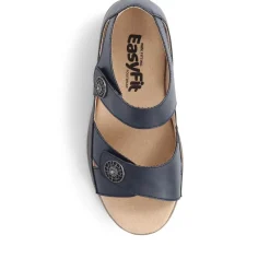 Extra-Wide Touch-Fasten Sandals - Navy