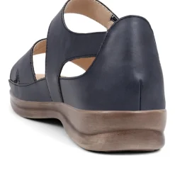 Extra-Wide Touch-Fasten Sandals - Navy
