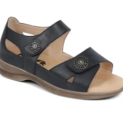 Extra-Wide Touch-Fasten Sandals - Navy