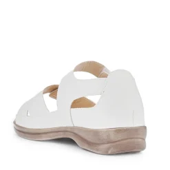 Extra-Wide Touch-Fasten Sandals - White
