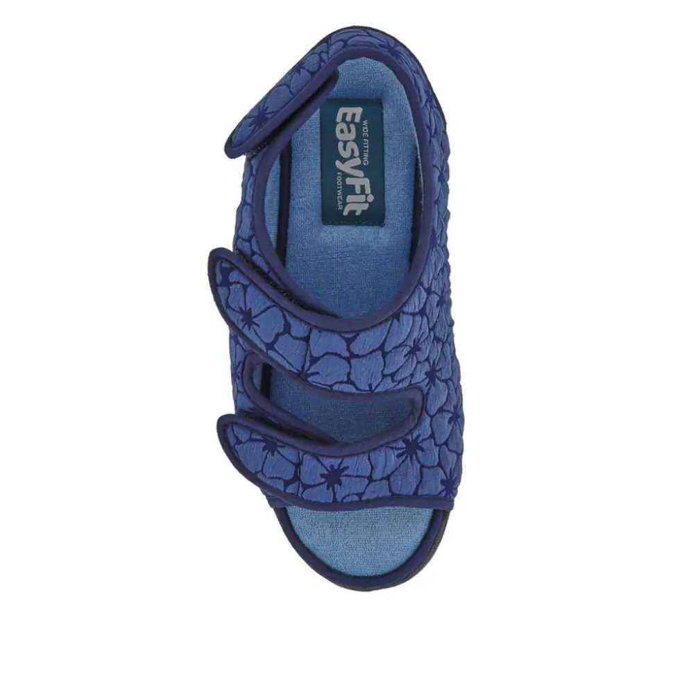 Extra-Wide Water-Resistant Slippers - Navy