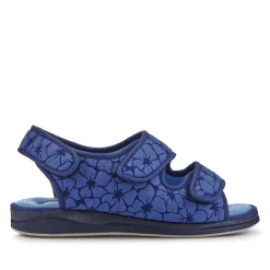 Extra-Wide Water-Resistant Slippers - Navy