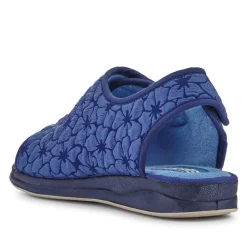 Extra-Wide Water-Resistant Slippers - Navy