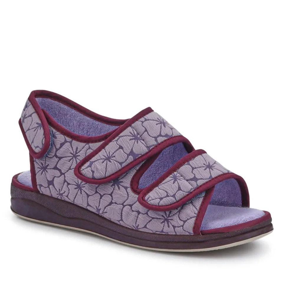 Extra-Wide Water-Resistant Slippers - Purple