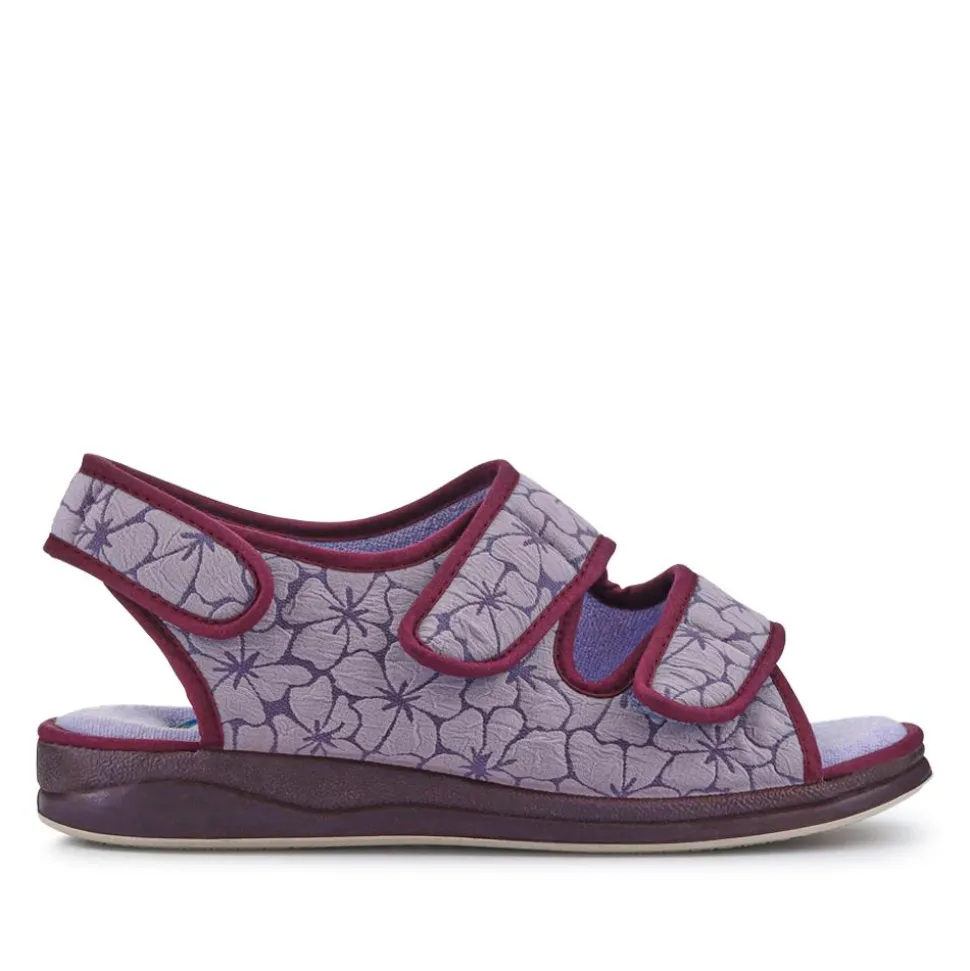 Extra-Wide Water-Resistant Slippers - Purple