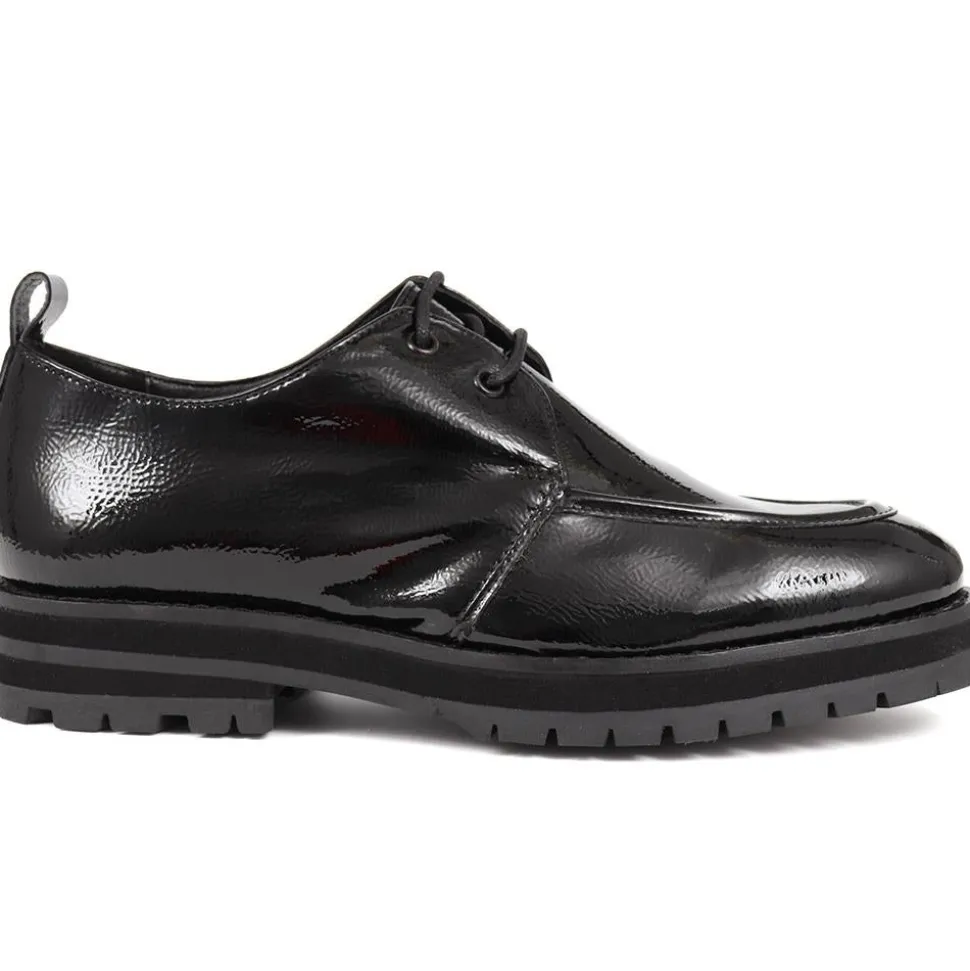 Fae Lace-Up Loafer - Black
