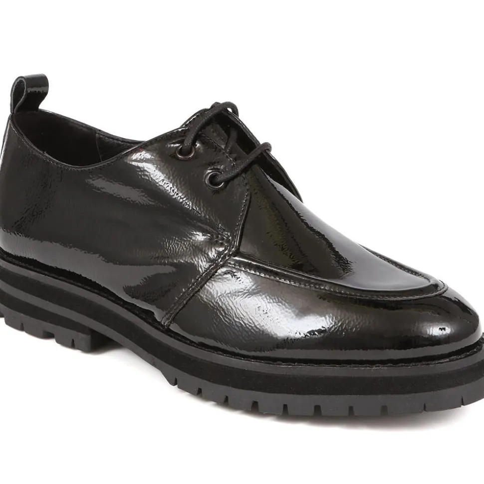 Fae Lace-Up Loafer - Black