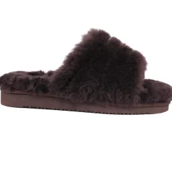 Falonda Faux-Fur Slippers - Chocolate