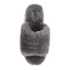 Falonda Faux-Fur Slippers - Grey