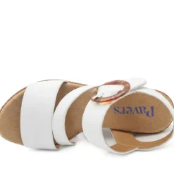 Fashionable Woven Wedge Heel Sandals - White