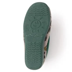 Faux-Fur Full Slippers - Green