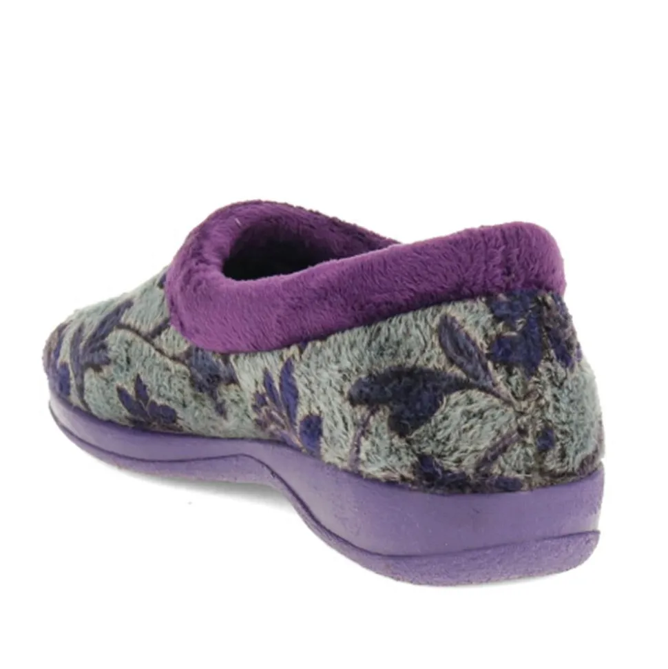 Faux-Fur Full Slippers - Purple