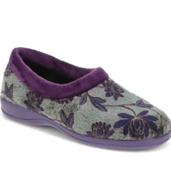 Faux-Fur Full Slippers - Purple