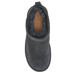 Faux-Fur-Lined Ankle Boots - Grey