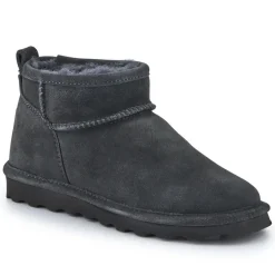 Faux-Fur-Lined Ankle Boots - Grey