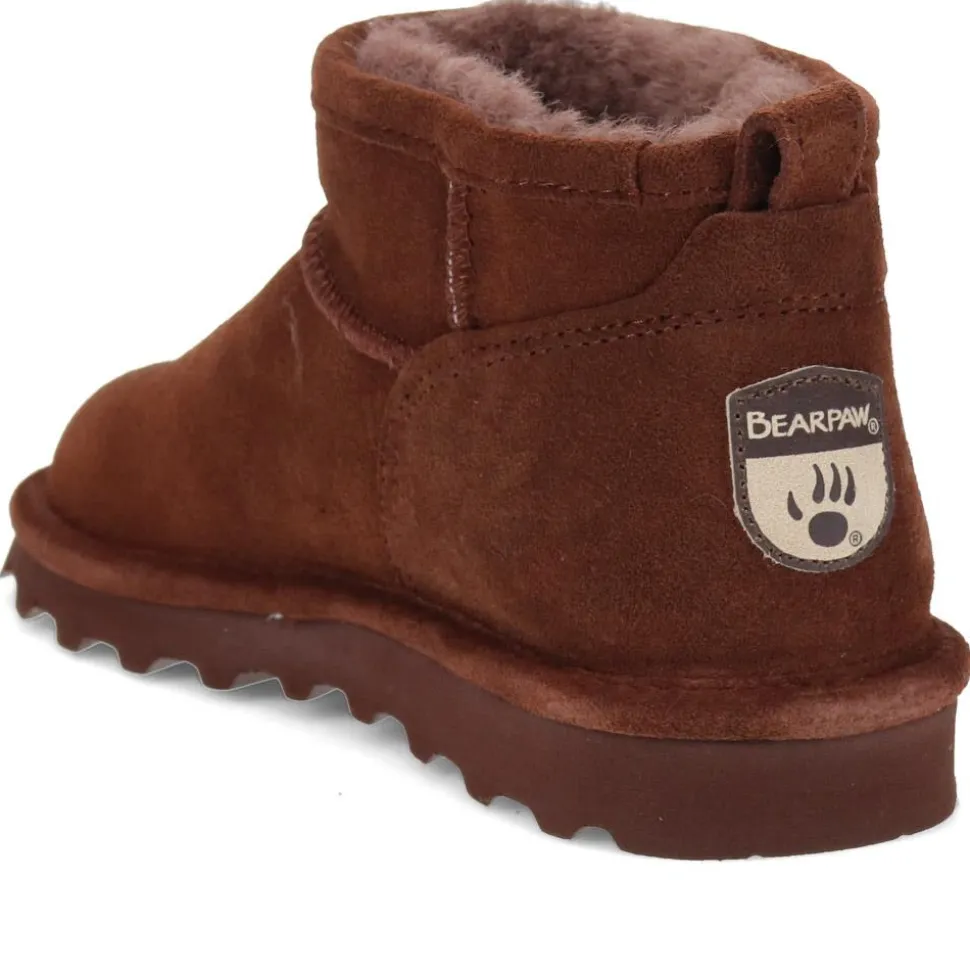Faux-Fur-Lined Ankle Boots - Walnut