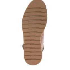 Faux-Fur-Lined Leather Boots - Tan