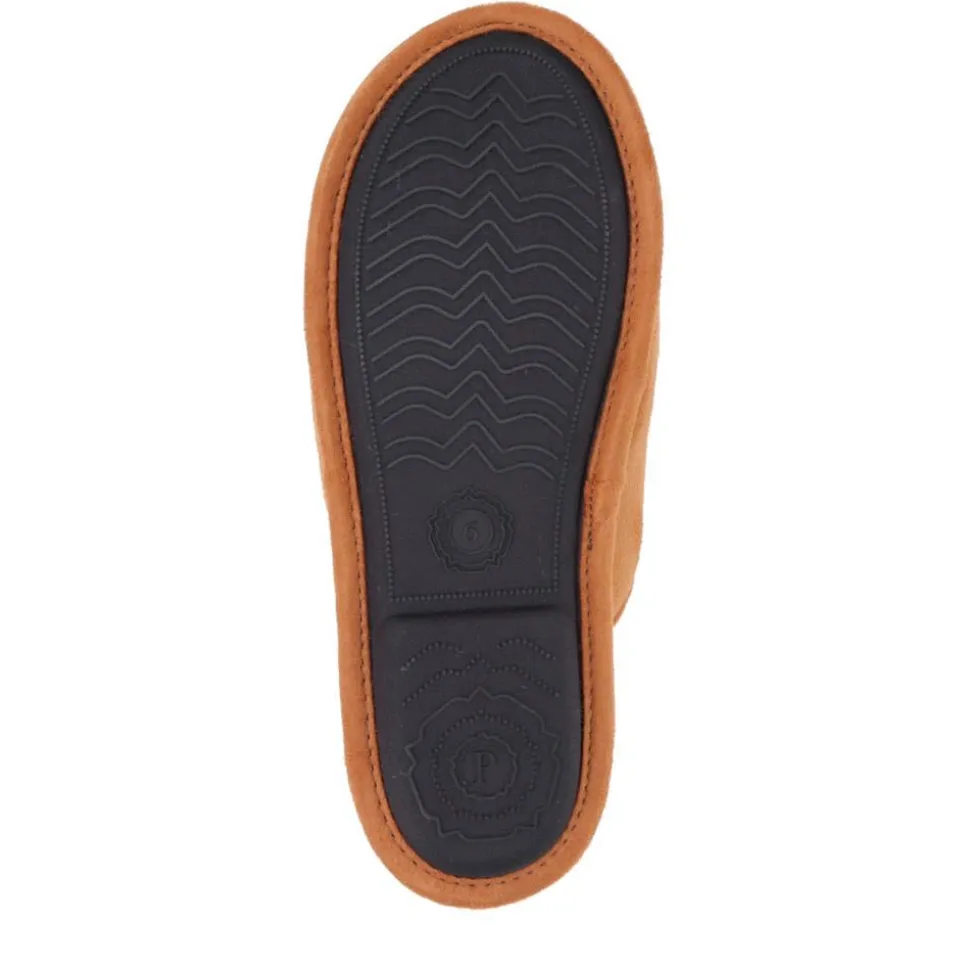 Faux-Fur-Lined Mule Slippers - Tan