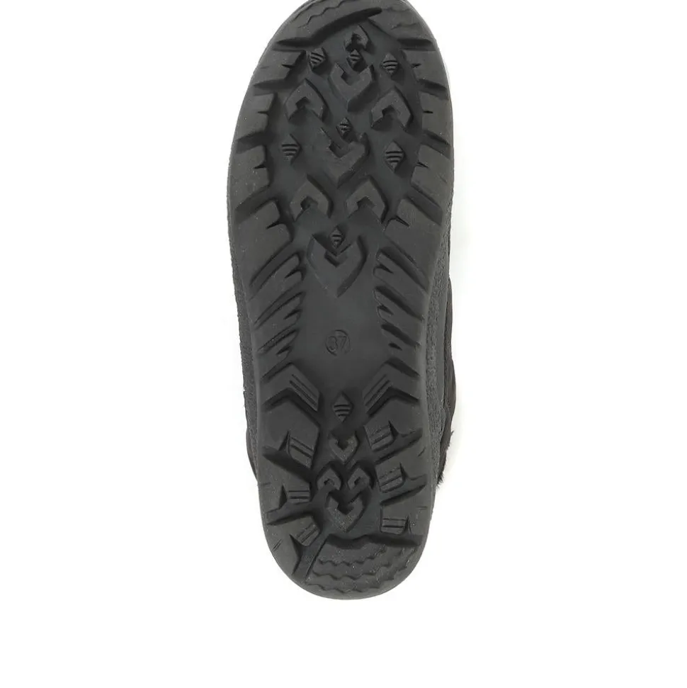 Faux Fur Lined Weather Boot - Black