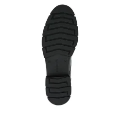 Faux Leather Lace-Up Boots - Black Patent