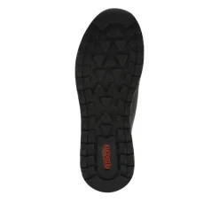 Faux Leather Zip-Up Trainers - Black