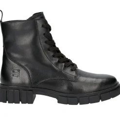 Fiona Chunky Leather Boots - Black