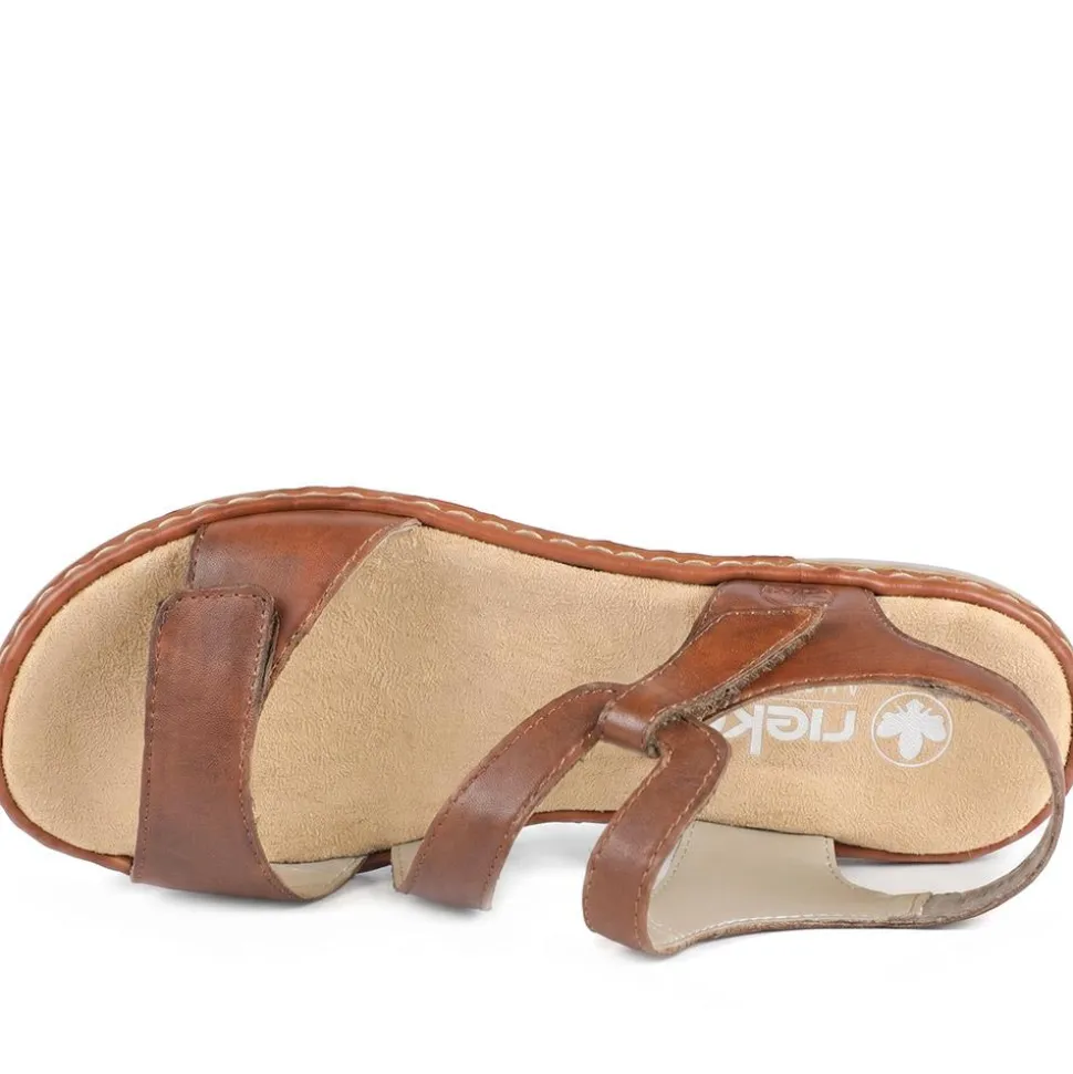 Flat Leather Sandal - Tan