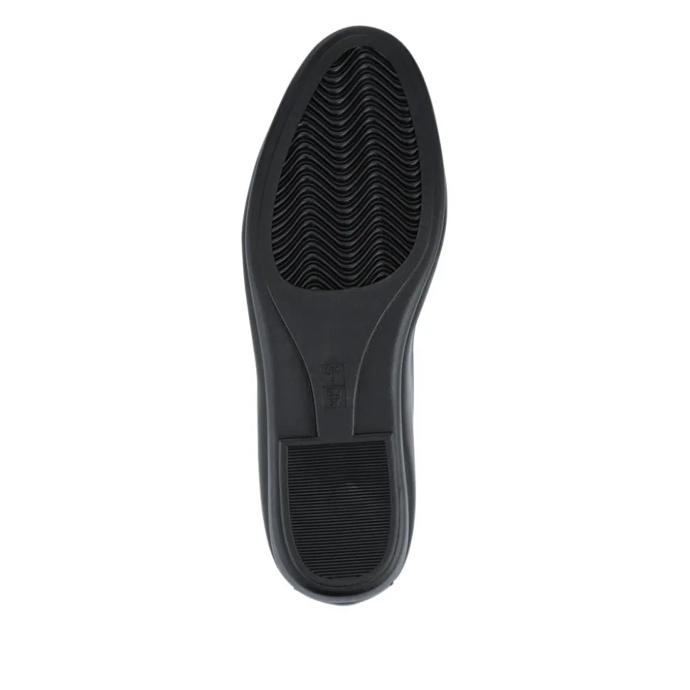 Flat-Soled Casual Slip-On Shoes - Black