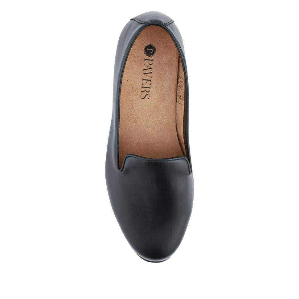 Flat-Soled Casual Slip-On Shoes - Black