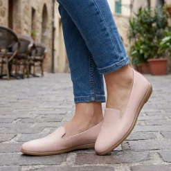 Flat-Soled Casual Slip-On Shoes - Blush